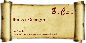 Borza Csongor névjegykártya